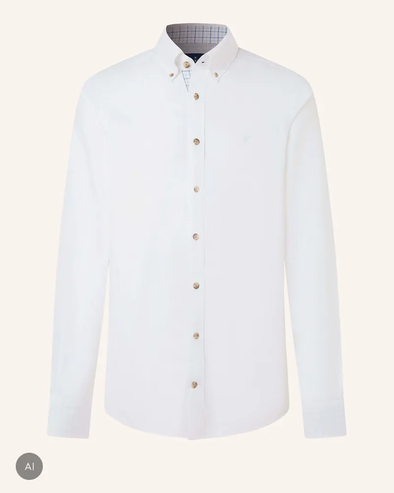 Hackett Freizeithemd Flannel Multi Trim weiss Weiss