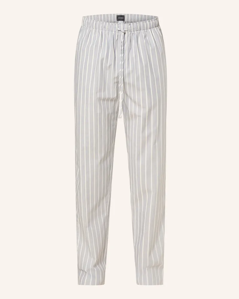Hanro Schlafhose Night & Day blau Hellgrau