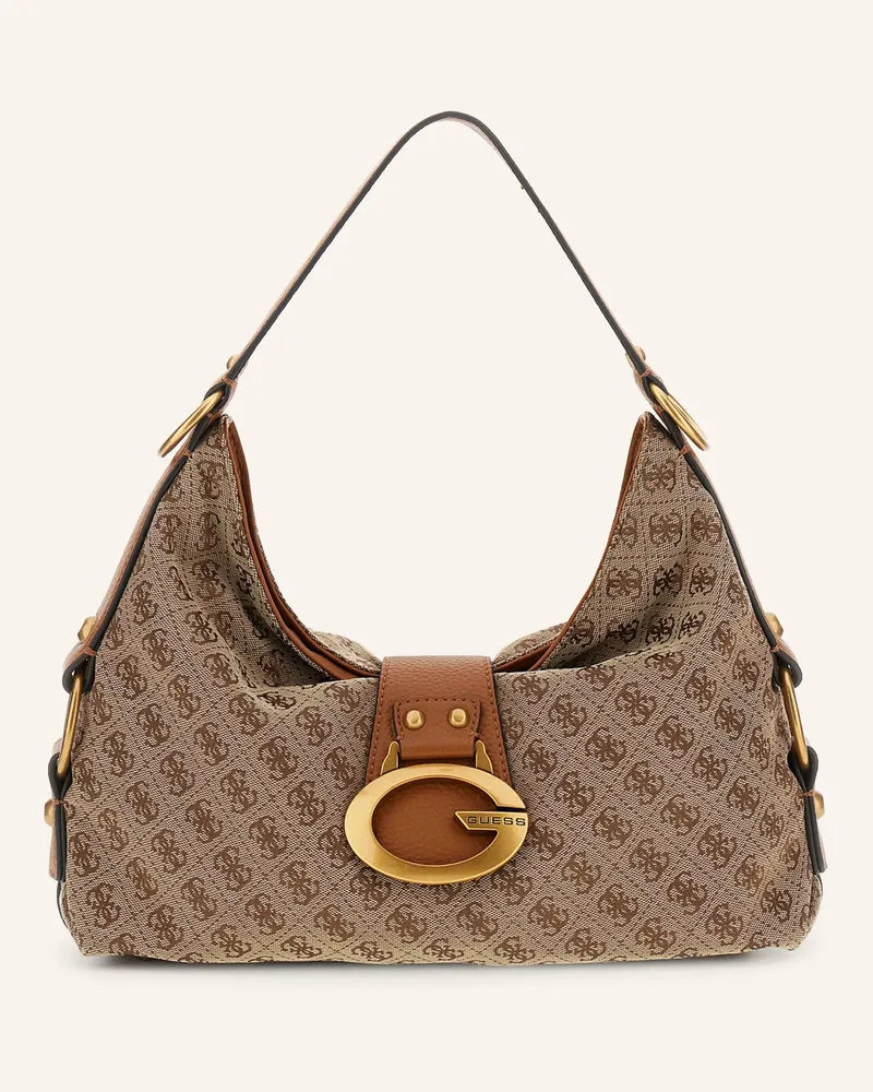 Guess Schultertasche Camden braun Beige