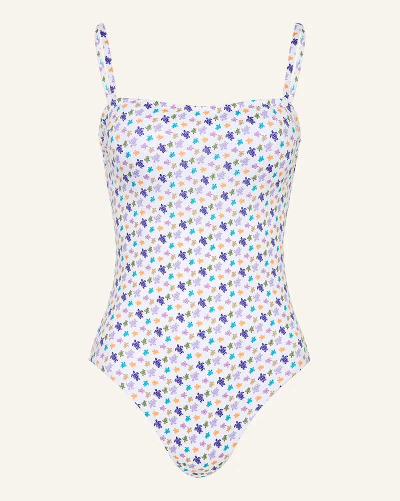 Vilebrequin Bandeau-Badeanzug MICRO FACETTE Weiss