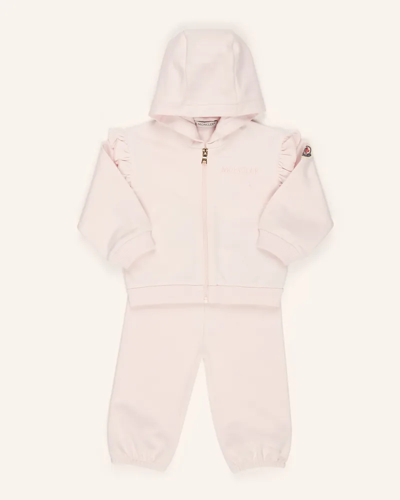 Moncler Set: Sweatjacke Und Sweatpants rosa Hellrosa