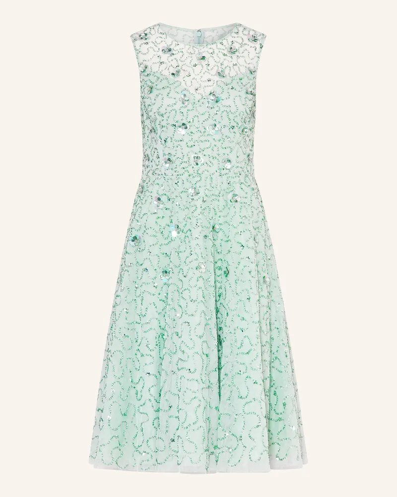 Adrianna Papell Cocktailkleid mit Schmucksteinen und Pailletten Türkis