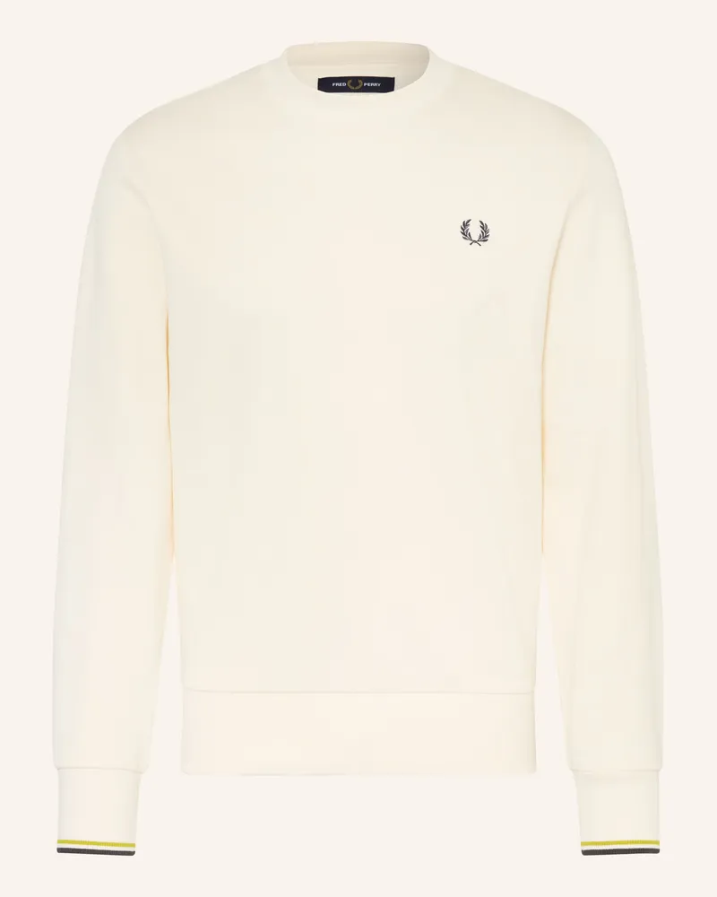 Fred Perry Sweatshirt weiss Creme