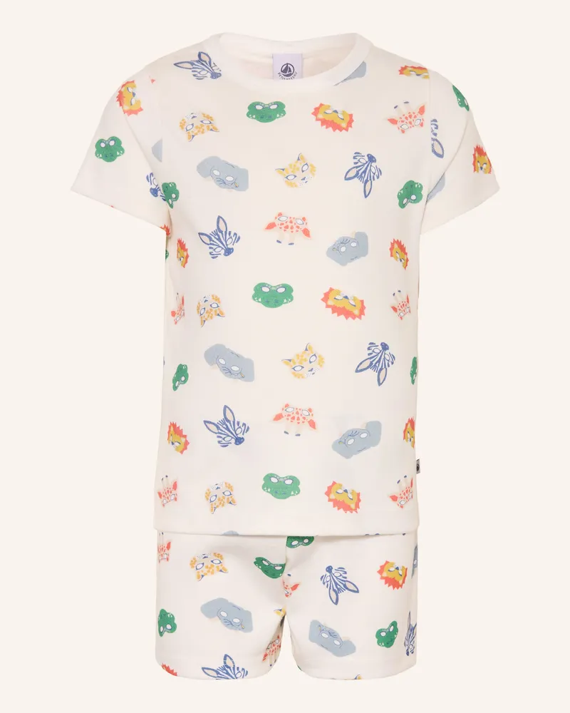 Petit Bateau Shorty-Schlafanzug weiss Weiss