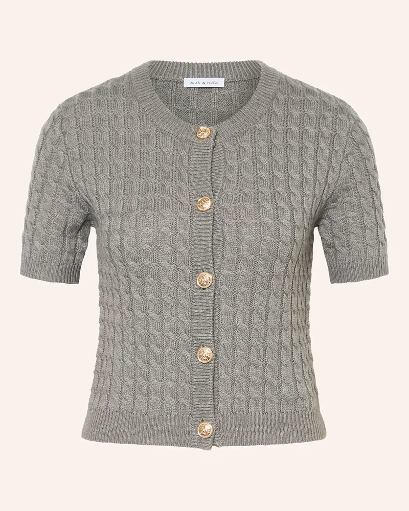 Mrs & HUGS Strickjacke grau Grau