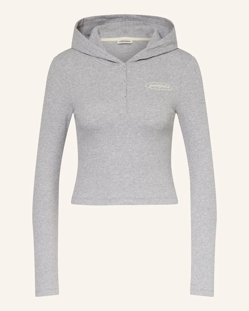 Guess Strick-Hoodie Grau