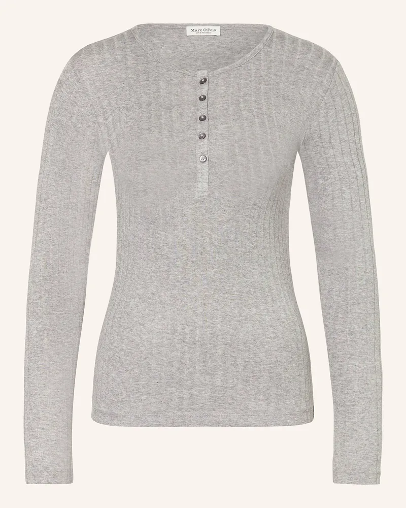 Marc O'Polo Henley-Shirt Grau