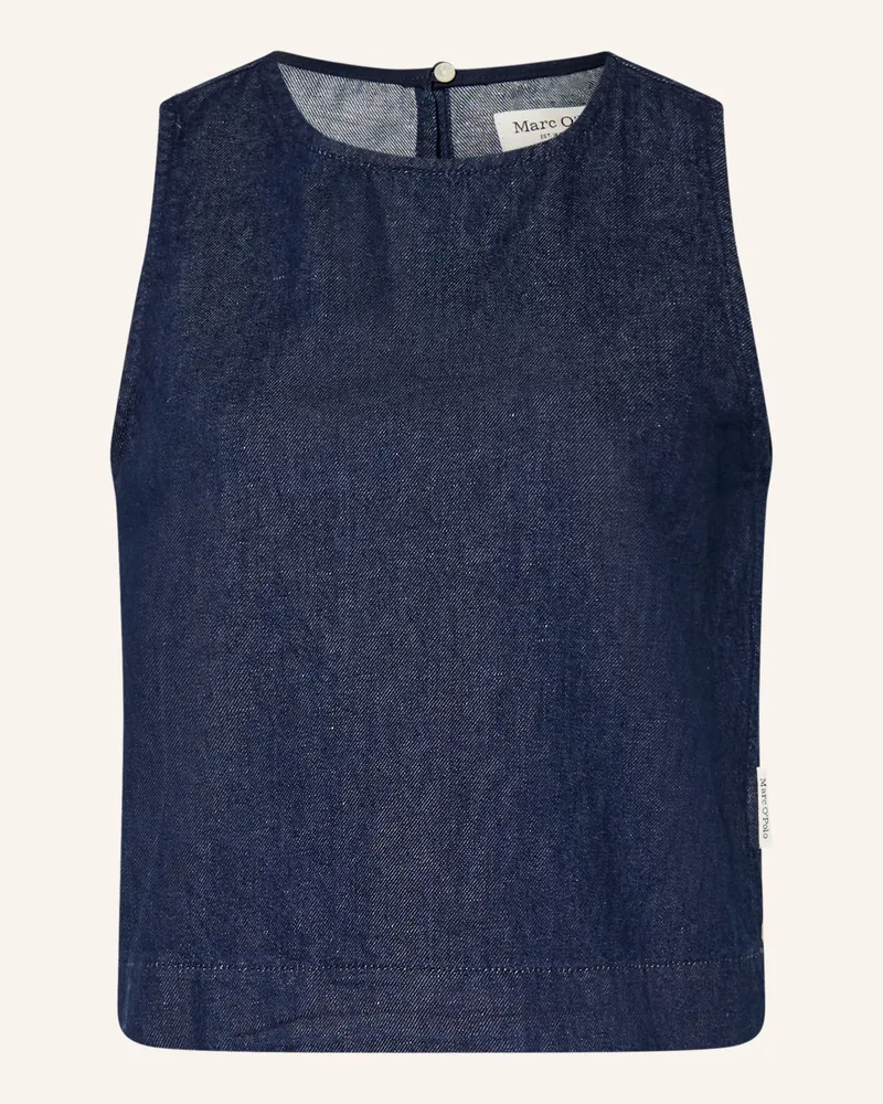 Marc O'Polo Jeanstop Mit Leinen blau Dunkelblau