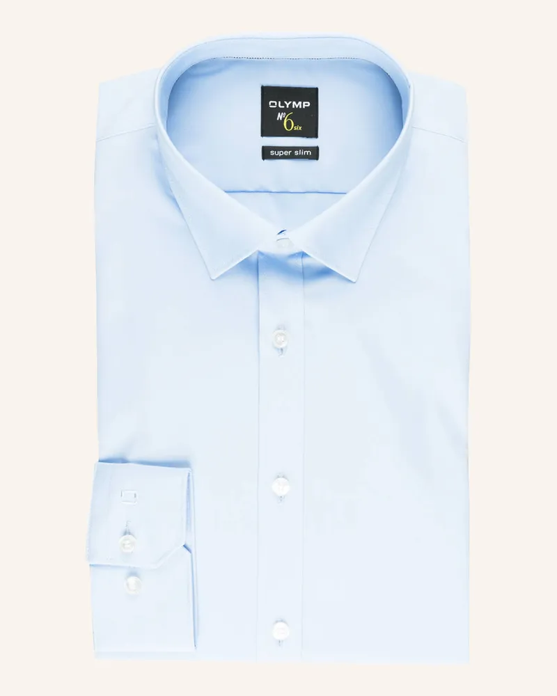 Olymp Hemd No. Six super slim mit extralangem Arm Hellblau