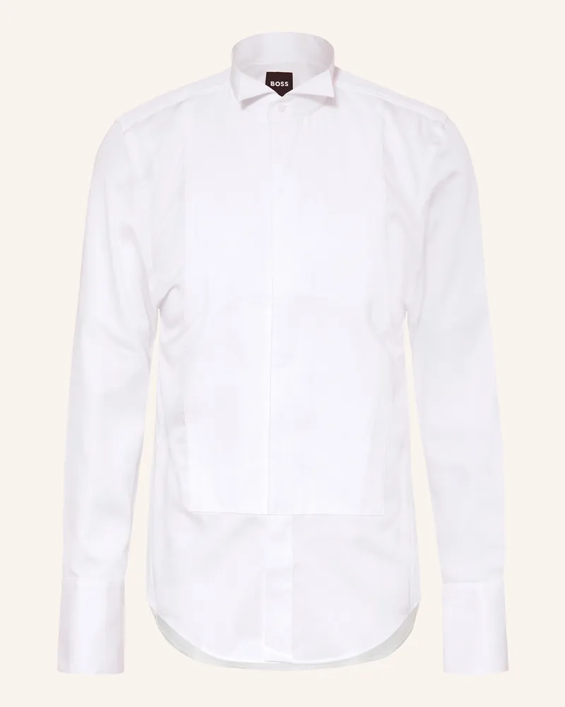 HUGO BOSS Smokinghemd Hank Slim Fit weiss Weiss