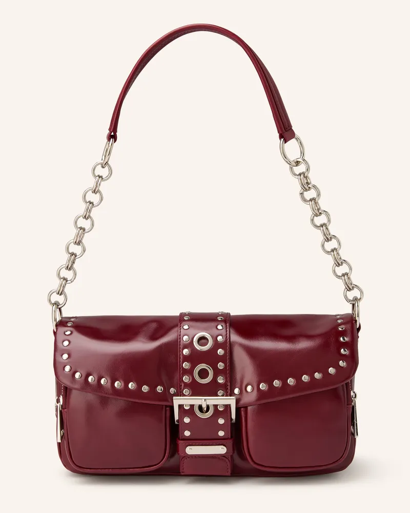 Jeffrey Campbell Schultertasche Mit Nieten rot Dunkelrot