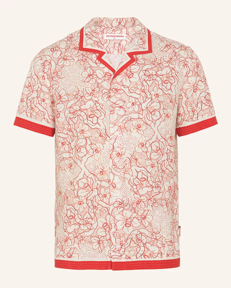 Orlebar Brown Casual-Hemden HIBBERT FLORAL NOUVEAU Rot