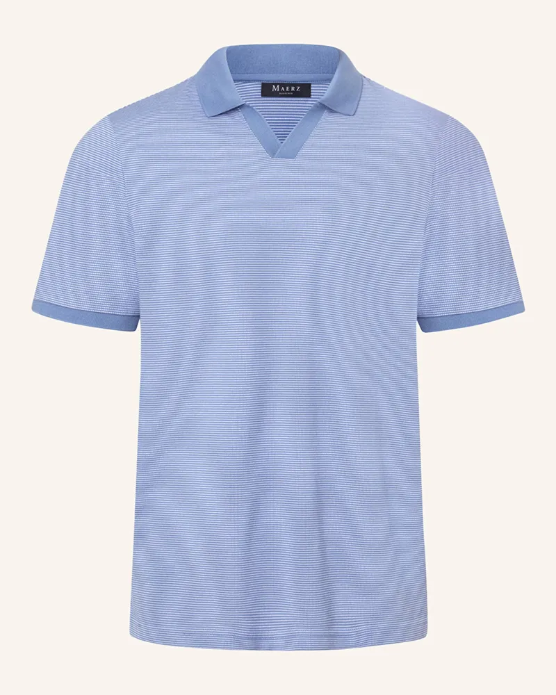 Maerz Jersey-Poloshirt Regular Fit Hellblau