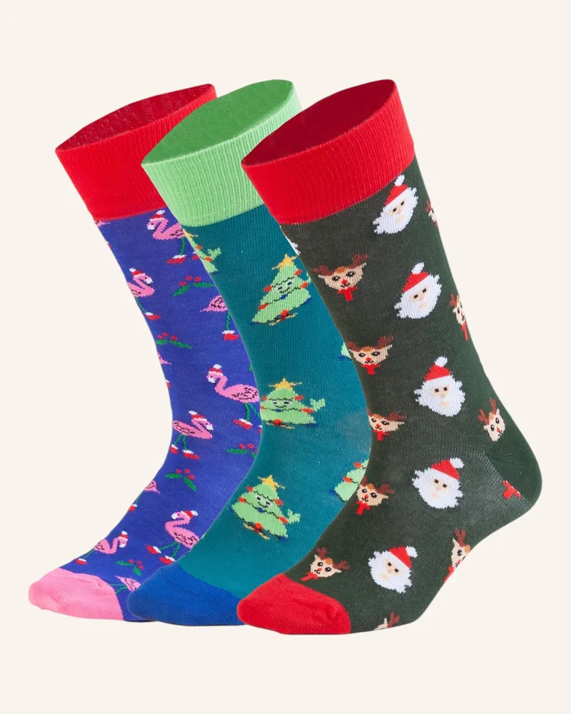 DillySocks Socken Warm Wishes (3er Box) braun Grün