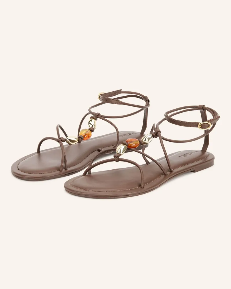 ba&sh Sandalen Caya Mit Schmuckperlen braun Dunkelbraun