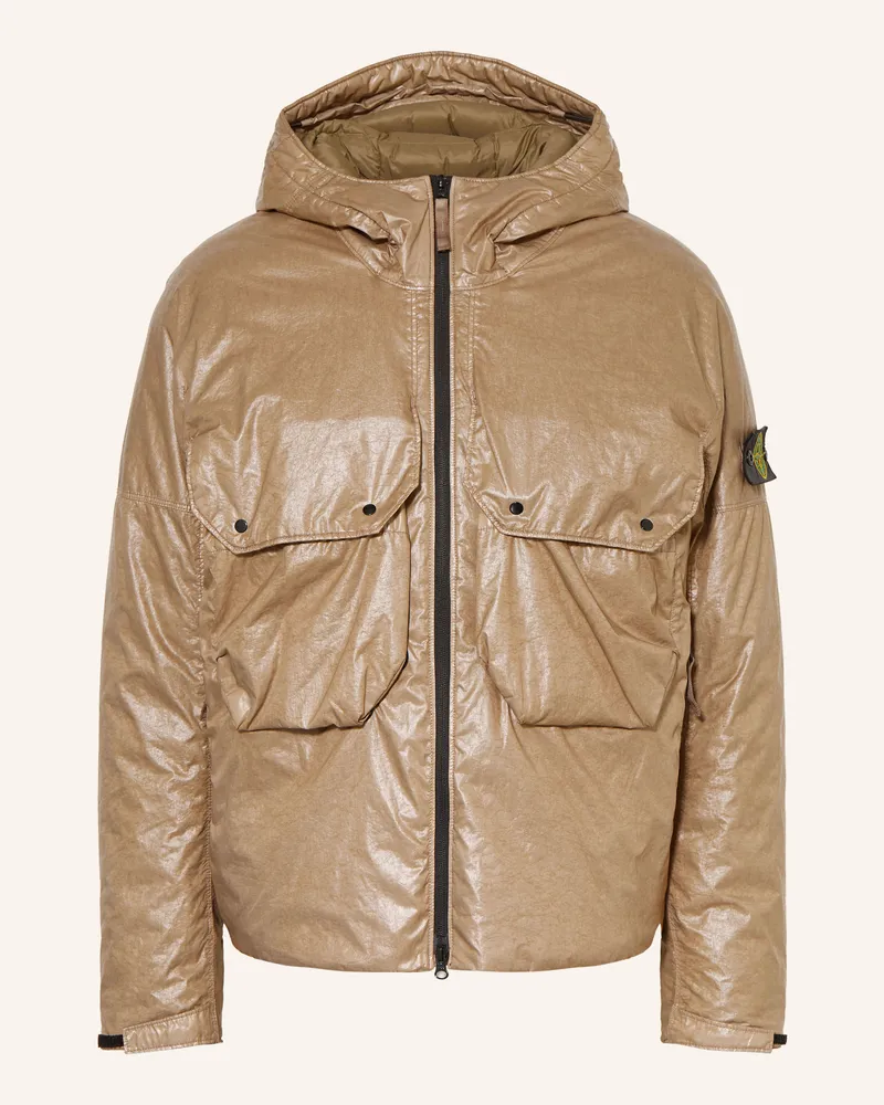 Stone Island Daunenjacke gruen Hellgrün