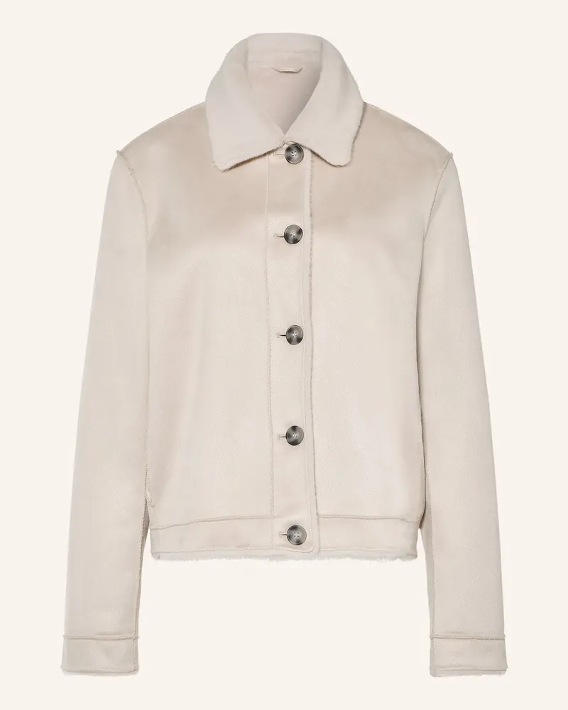 lilienfels Jacke In Lederoptik weiss Hellgrau