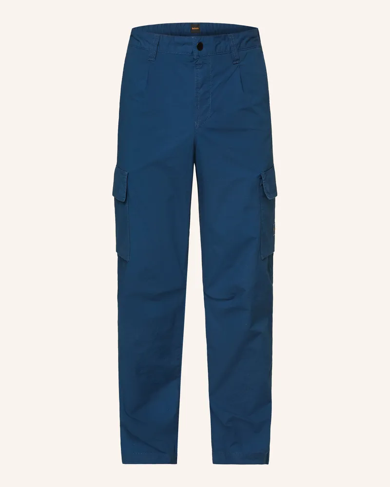 HUGO BOSS Cargohose SISLA-9-CARGO Tapered Fit Dunkelblau