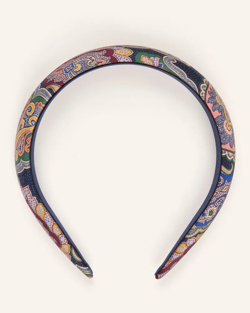 Etro Haarreif Mit Seide blau Dunkelblau