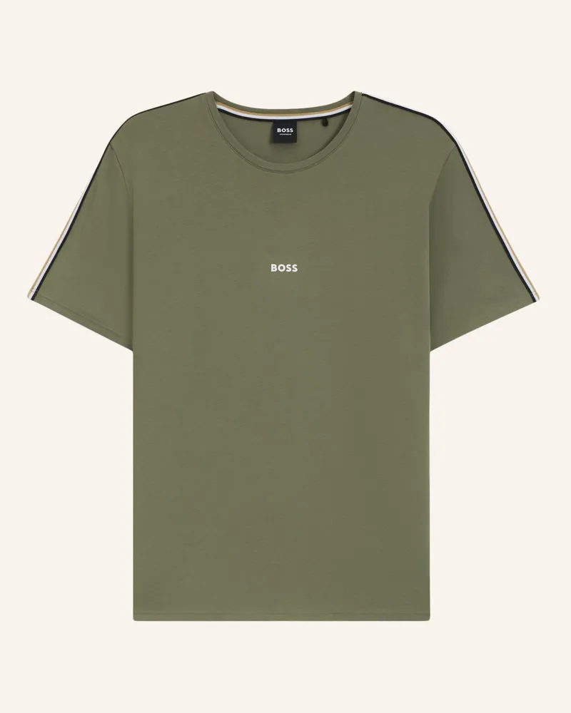 HUGO BOSS Pyjama-Oberteil UNIQUE T-SHIRT Regular Fit Hellgrün