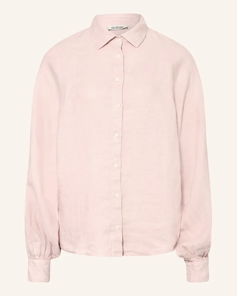 SoSUE Hemdbluse Antonia Slim Aus Leinen rosa Rosé
