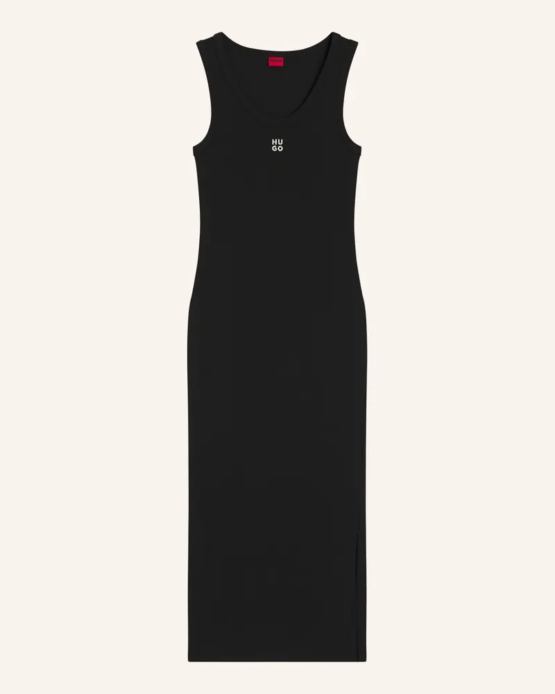 HUGO BOSS Jersey-Kleid Nalimera Slim Fit schwarz Schwarz