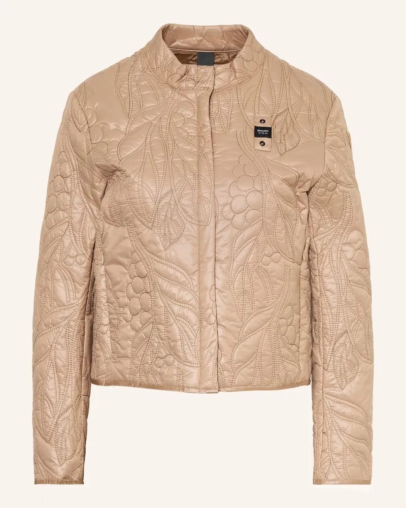 Blauer Steppjacke Mariposa beige Camel