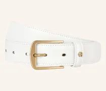 Ledergürtel Business weiss