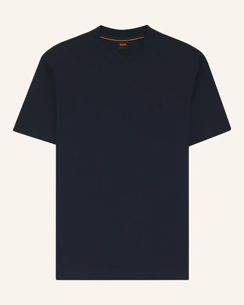 HUGO BOSS T-Shirt Te_Interlock Regular Fit blau Dunkelblau