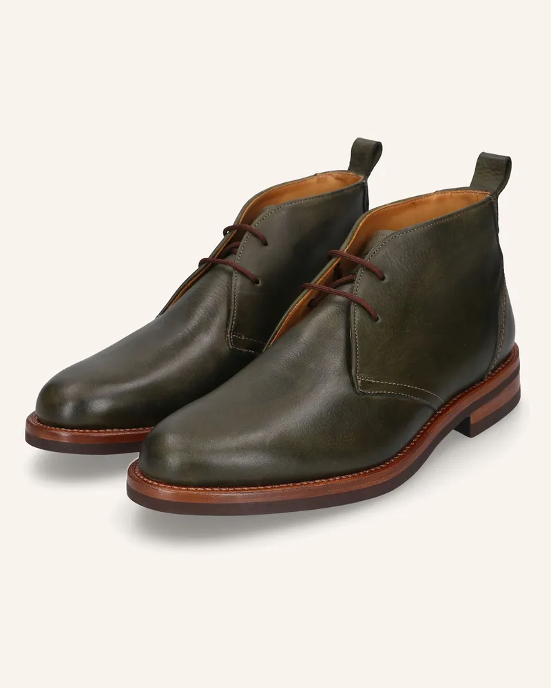 Heinrich Dinkelacker Schnürboots GENF PLAIN N Dunkelgrün