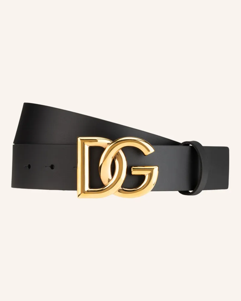Dolce & Gabbana Ledergürtel Schwarz