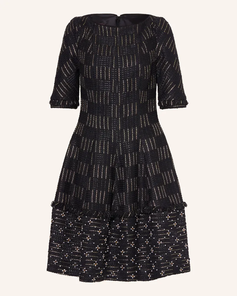 Talbot Runhof Tweed-Kleid Mit Schmuckperlen Und Glitzergarn schwarz 999