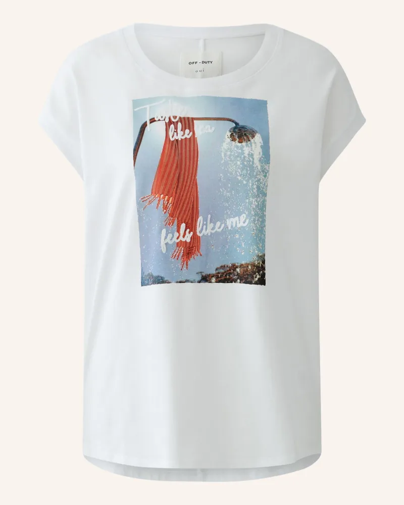 Oui  T-Shirt weiss Weiss