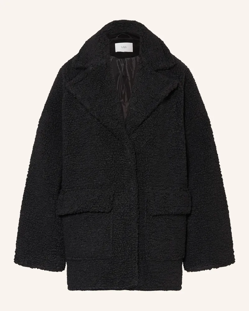 Y.A.S Teddyfell-Jacke Schwarz