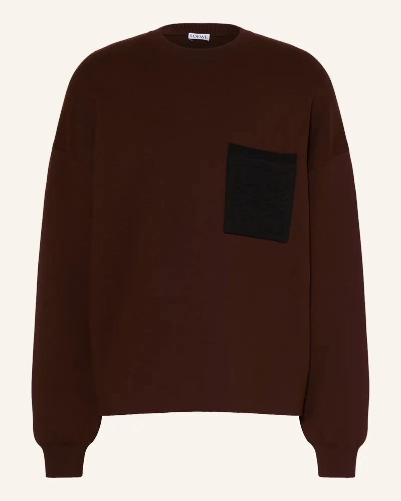 Loewe Pullover braun Dunkelbraun