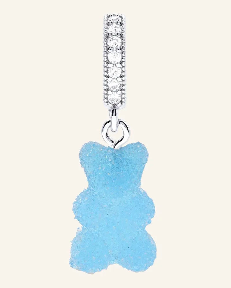 CRYSTAL HAZE Anhänger Fizzy Nostalgia Bear Blueberry Pave By Glambou silber Silber