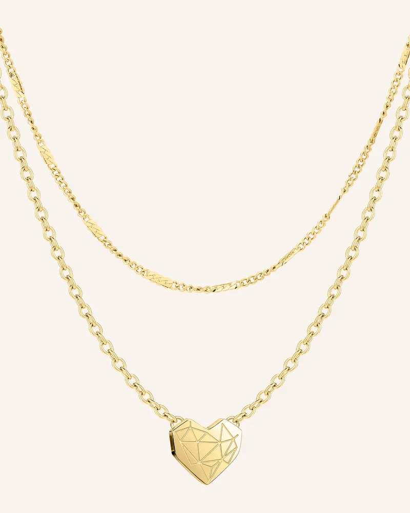 Liebeskind Halskette  Aus  Edelstahl gold Gold