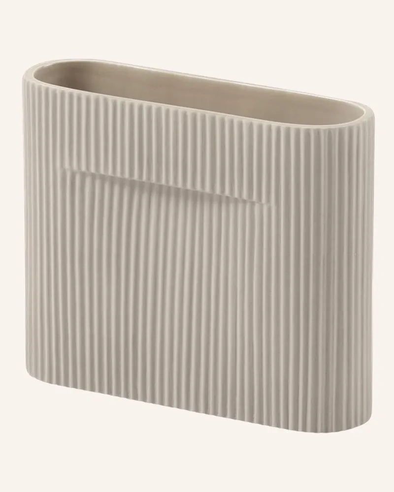 Muuto Vase Ridge beige Hellbraun