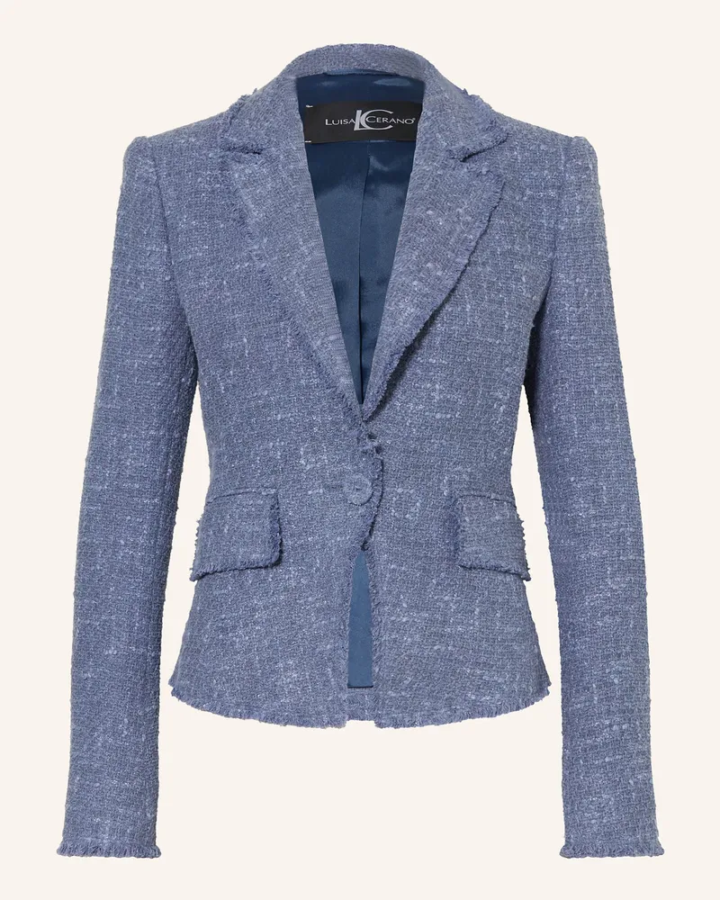 Luisa Cerano Bouclé-Blazer Blaugrau