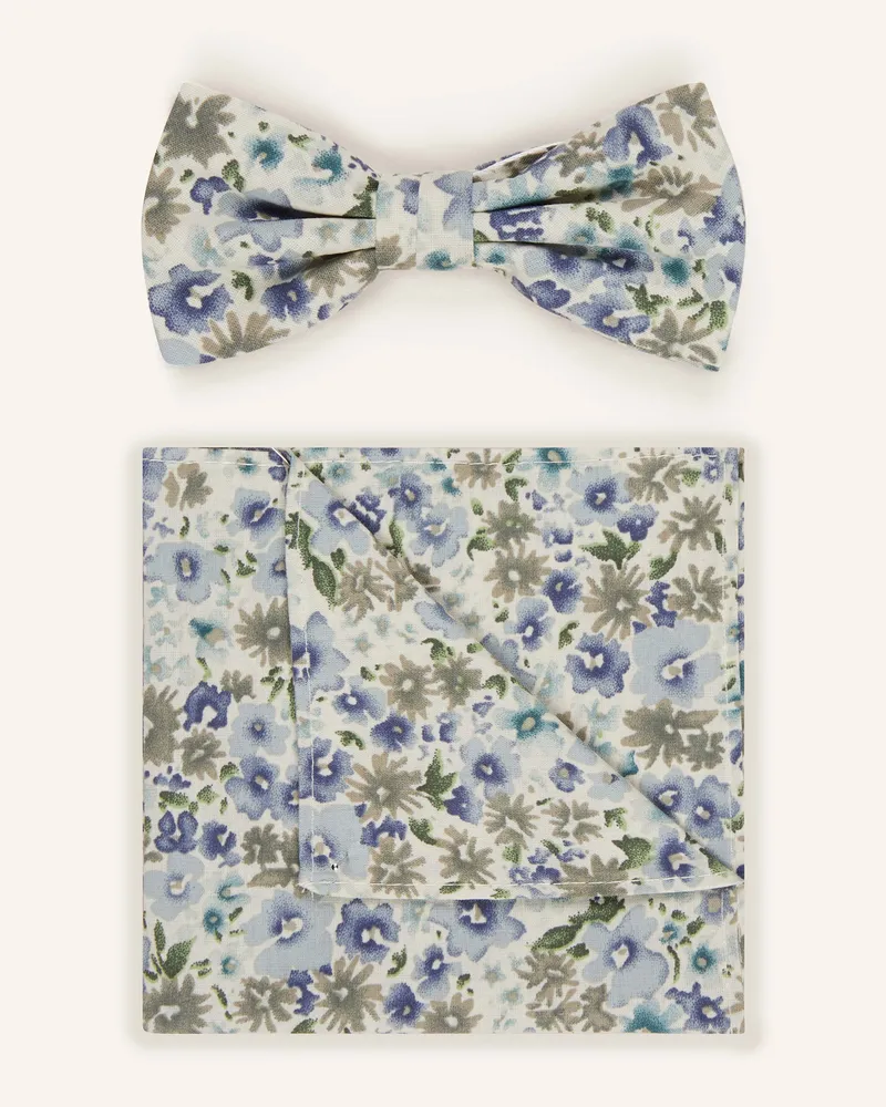 Digel Set LESSLY: Fliege und Einstecktuch Blau
