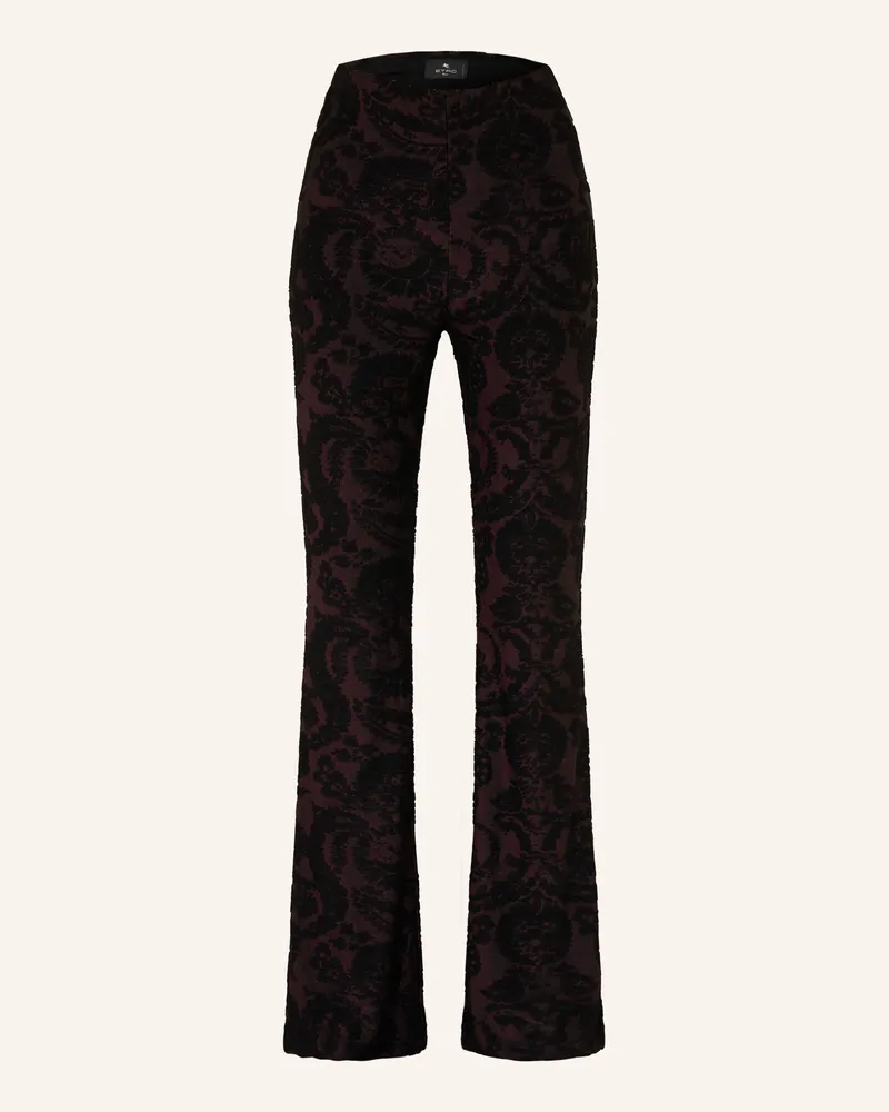 Etro Hose schwarz Fuchsia