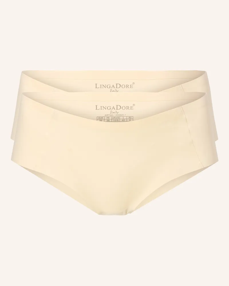 LingaDore Daily 2-Pack Hipster beige Weiss