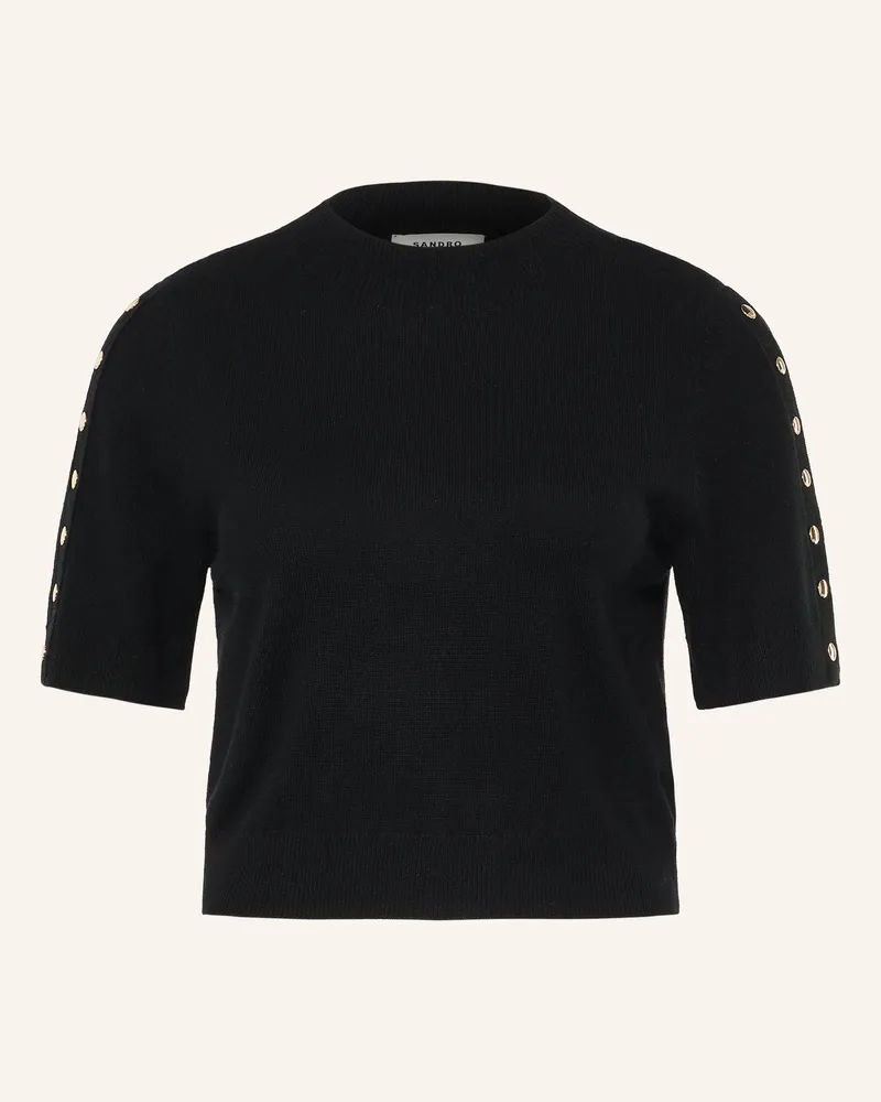 Sandro Strickshirt schwarz Schwarz
