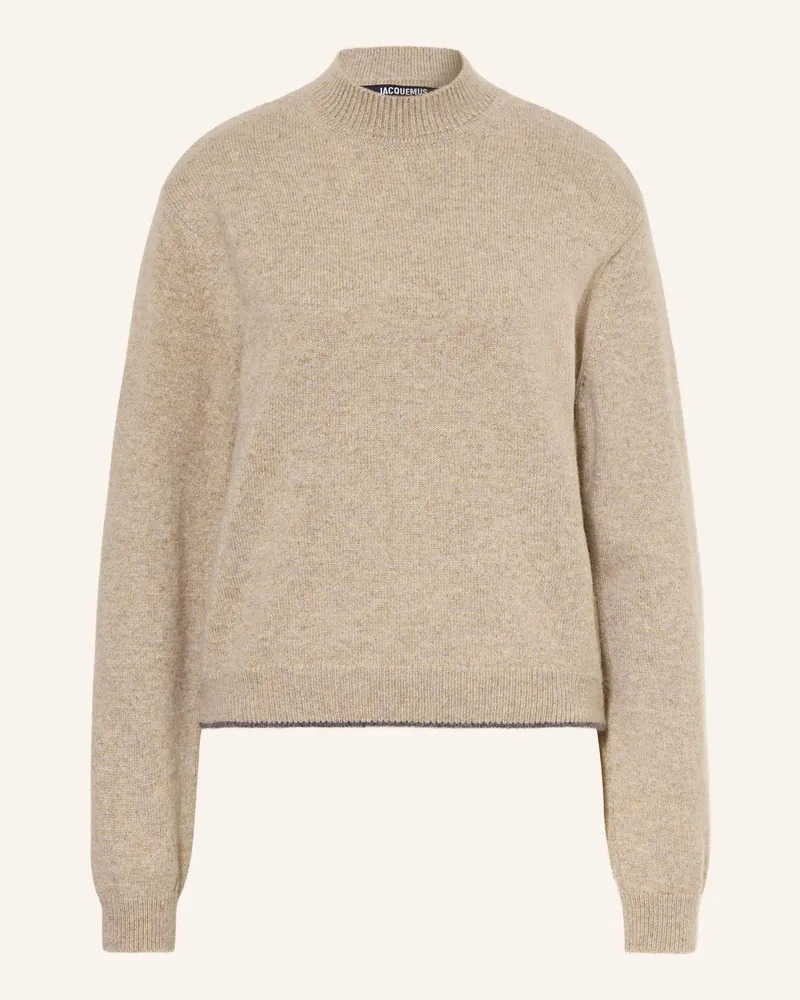 Jacquemus Cashmere-Pullover La Maille Cachemire beige Hellbraun