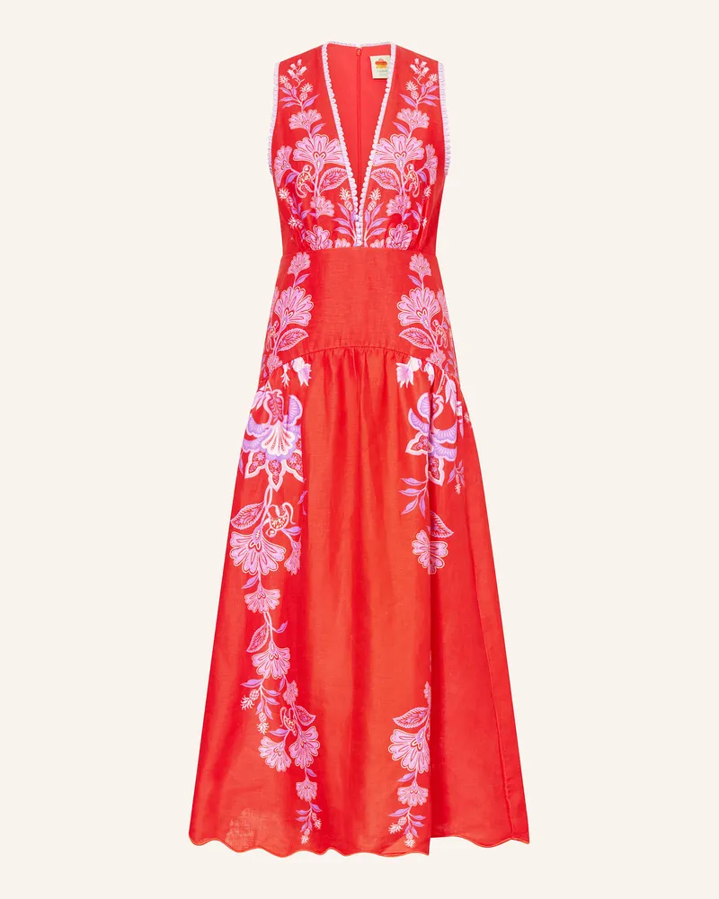 FARM Rio Leinenkleid PORCELAIN GARDEN Helllila