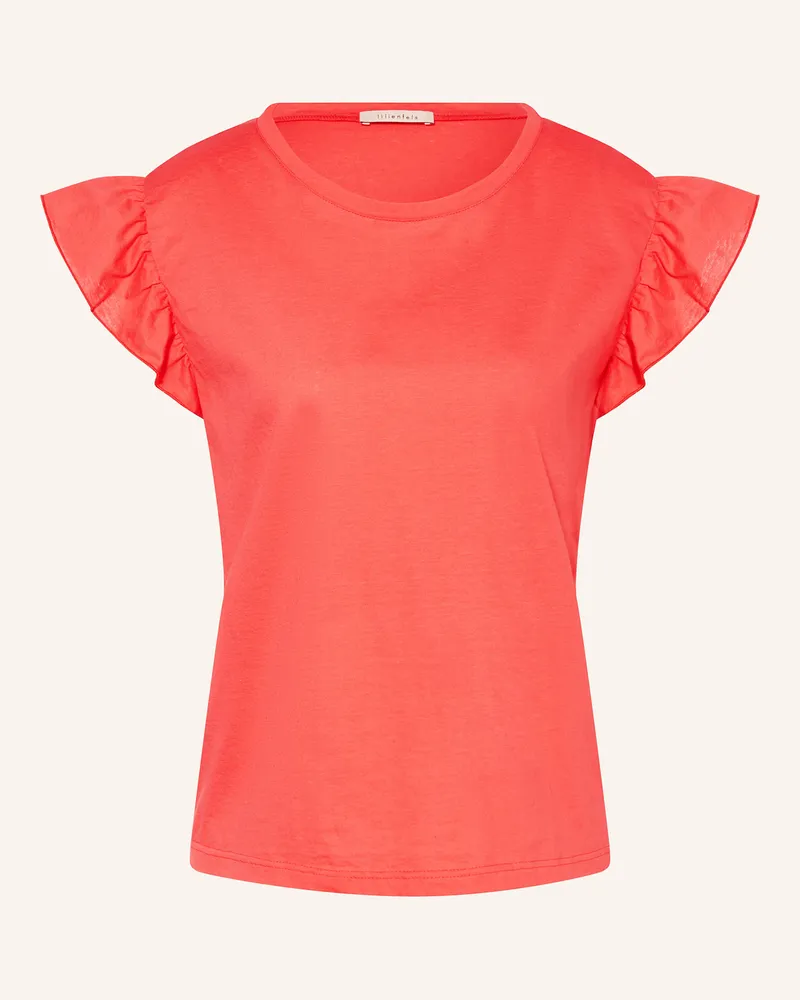 lilienfels T-Shirt mit Rüschen Rot