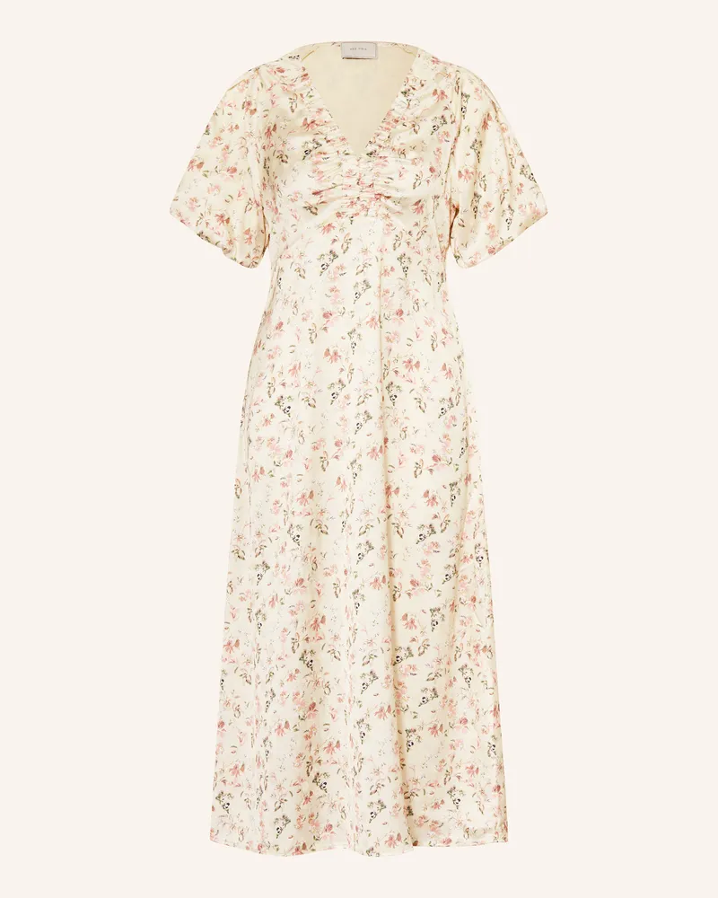 Neo Noir Satinkleid Illana weiss Hellgelb