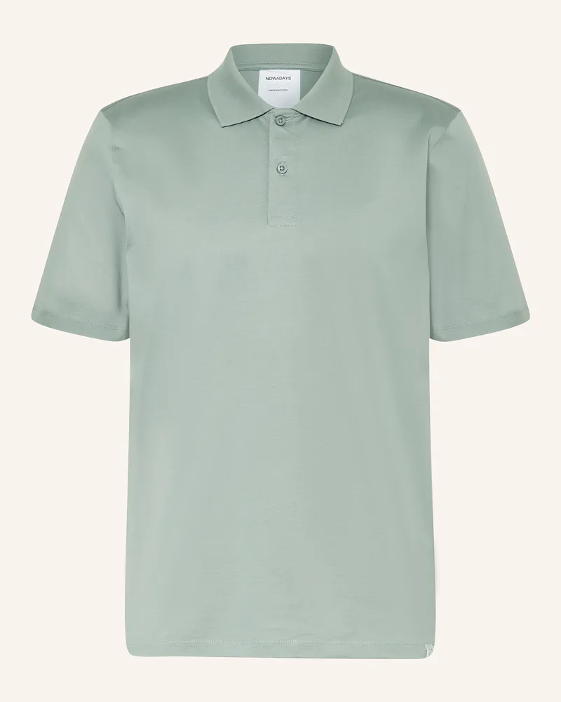 Nowadays Jersey-Poloshirt gruen Grün