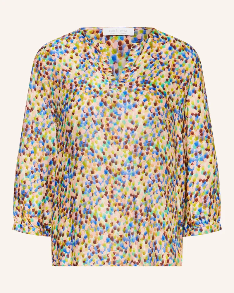 Rich&Royal Blusenshirt aus Satin mit 3/4-Arm Hellgrün