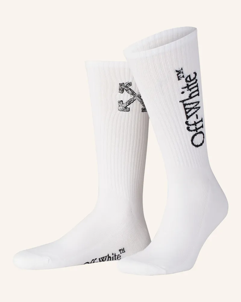 OFF-WHITE Socken ARROW SCRIBBLE Weiss
